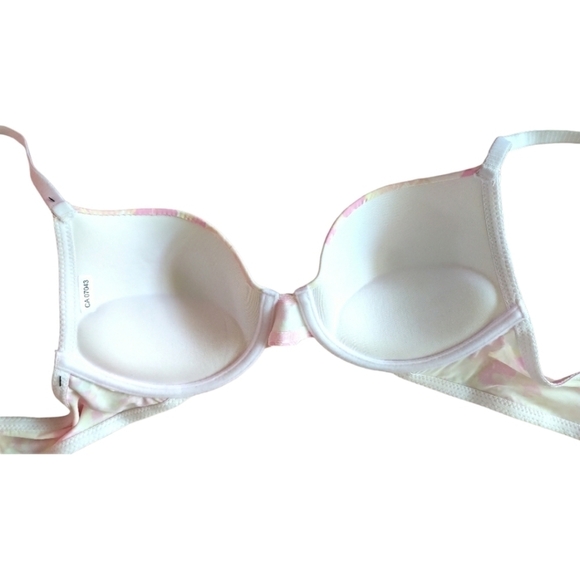 2/60🐣NWT BCBGMaxAzria Ultra Soft Push up Underwire Padded Bra Floral White Pink - Picture 5 of 16